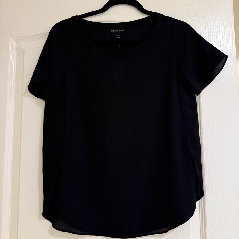 Black Petite Banana Republic blouse